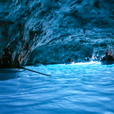 Board a traditional “luzzu” and enter our cave network at Blue Grotto.