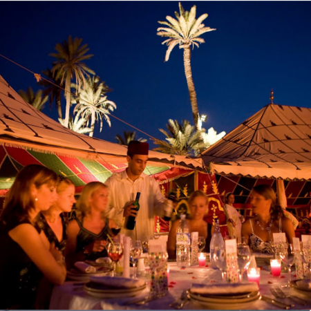 Exclusive Berber theme private evening within an oasis of palm trees