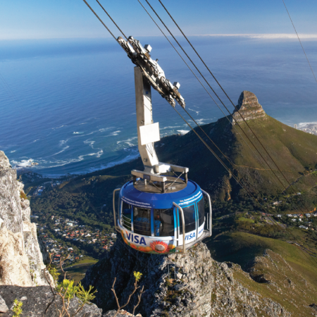Take the cable car up to Table Mountain to enjoy sundowners & glorious sunsets 