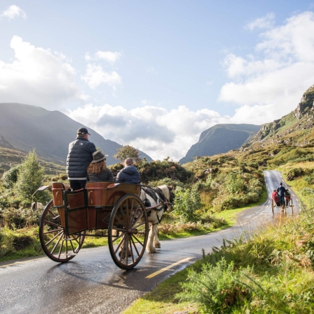 The County Kerry drive offers views of mountains, lakes, and coastal landscapes